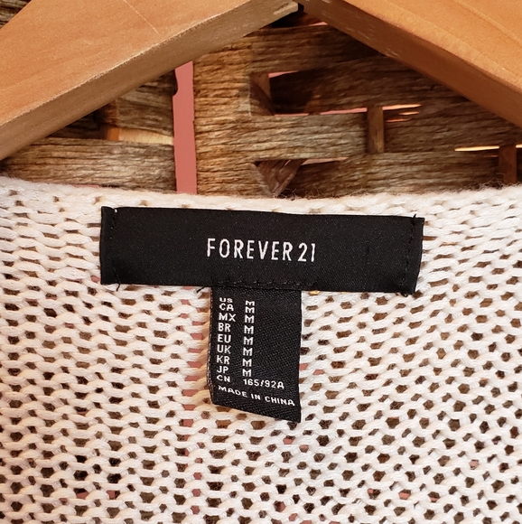 Forever 21 Knit Fringe Tassel Cream Cardig… - Picture 5 of 7